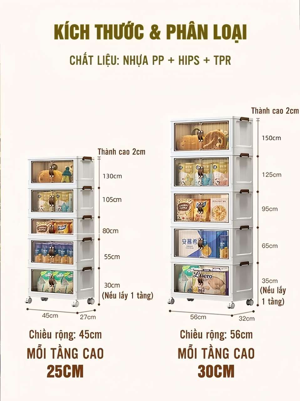 Tủ nhựa 5 tầng- 56cm