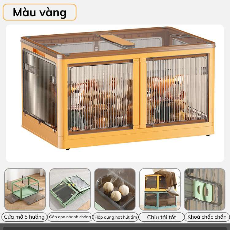 Hộp nhựa đựng đồ cao cấp 56 Lít (Vàng)