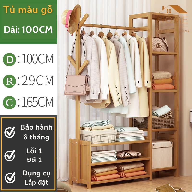 Giá Treo Quần Áo Đa Năng Thiết Kế Hiện Đại Phù Hợp Với Phòng Ngủ, Homestay, Khách Sạn,... (Ngang 100cm)