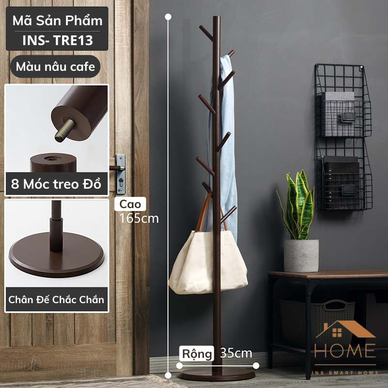 Cây Treo Quần Áo Đế Tròn Nhập Khẩu Cao Cấp (Màu Tối)